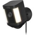 RING Überwachungskamera "Ring Spotlight Cam Plus, Plug-in - Black EU" Überwachungskameras schwarz Smart Home Sicherheitstechnik