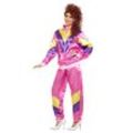Smiffys Kostüm 80er Jahre Trainingsanzug rosa-lila