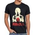style3 Print-Shirt Herren T-Shirt Titan Fight aot on attack mauer eren jäger manga anime japan ova