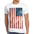 style3 Print-Shirt Herren T-Shirt Stars Stripes and Blood vereinigte staaten usa flagge us amerika