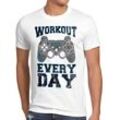 style3 Print-Shirt Herren T-Shirt Workout Gamer play sport station kontroller konsole gym game fun