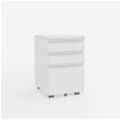 Büro-Rollcontainer mit Schublade unter Schreibtisch RC3 Farbe:Weiß