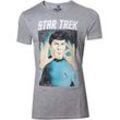 Star Trek Print-Shirt Respect the Logic STARTREK T-Shirt Hellgrau MELIERT Erwachsene Herren Größen S M L XL