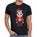 style3 Print-Shirt Herren T-Shirt Weihnachten Sheldon big cooper nikolaus theory winter bang pixel