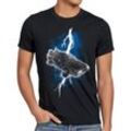 style3 Print-Shirt Herren T-Shirt Delorean Thunderstorm dmc-12 blitz gewitter zeitreise marty mcfly