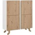 Highboard Holz, 'Vira', Massiv, Kiefer, 110/125/43 cm