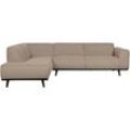 Ecksofa WOOOD "Statement Eckcouch" Sofas Gr. B/H/T: 274 cm x 77 cm x 210 cm, links, beige Ecksofas