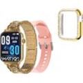 Smartwatch SMARTY 2.0 "SMARTY 2.0, SW035H03B" Smartwatches goldfarben Fitness-Tracker