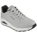 Sneaker SKECHERS "Uno" Gr. 45, grau (hellgrau, schwarz) Herren Schuhe Schnürhalbschuhe