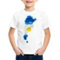 style3 Print-Shirt Kinder T-Shirt Flagge Argentinien Fußball Sport Argentina WM EM Fahne