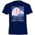 Youth Designz T-Shirt "Vater Sohn Herz Seele" Kinder Shirt für Jungen und Mädchen mit trendigem Frontprint