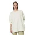 Sweatshirt MARC O'POLO "Oversized" Gr. L, weiß (creamy white) Damen Sweatshirts mit Seitennaht-Schlitzen