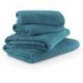 Handtuch Set MÖVE "Superwuschel" Handtücher (Packung) Gr. (4 St.), blau (lagoon) Handtuch-Sets extra weiches und voluminöses Frottierset