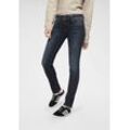 Slim-fit-Jeans PEPE JEANS "NEW BROOKE" Gr. 25, Länge 32, blau (h06 stretch ultra dark) Damen Jeans Röhrenjeans mit 1-Knopf Bund und Reißverschlusstasche