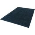 Teppich SCHÖNER WOHNEN-KOLLEKTION "Aura" Teppiche Gr. B/L: 140 cm x 200 cm, 15 mm, 1 St., blau Esszimmerteppiche seidige Viskose, Wohnzimmer