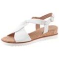 Riemchensandale GABOR "GENUA" Gr. 37, weiß Damen Schuhe Keilsandaletten Sommerschuh, Sandalette, Keilabsatz, in Komfortweite G (=weit) Bestseller