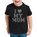 style3 Print-Shirt Kinder T-Shirt I love my Mum mama oma mutter muttertag geburtstag liebe new york