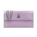 Patrizia Pepe Fly Glossy Clutch Tasche Leder 28 cm mystical lilac