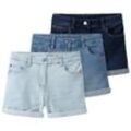 3 Mädchen Jeansshorts im Five-Pocket-Style