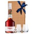 Unterthurner Geschenkset: Waldhimbeere Likör (28 % vol. / 0,7 L) + 2 x mySpirits-Schnapsglas in GP