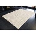 Design Teppich WAVE 240x170cm creme beige 3D-Effekt