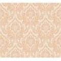 LIVING WALLS Textiltapete "Di Seta" Tapeten Ornament Tapete Barock Gr. B/L: 0,53 m x 10,05 m, orange (orange, beige) Barock-Tapeten