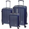 Trolleyset CHECK.IN "London 2.0" blau (carbon blau) Koffer-Sets Koffer Trolleys Kofferset, Gepäckset, klein mittel groß, Handgepäck, Aufgabegepäck
