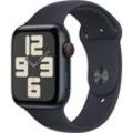 Smartwatch APPLE "Watch SE GPS Aluminium 44 mm + Cellular S/M" Smartwatches blau (midnight) Fitness-Tracker Sport Band