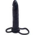 Strap-On „Double Trouble“, mit Penis- und Hodenring