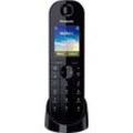 Panasonic KX-TGQ400 Schnurloses DECT-Telefon (Weckfunktion, Freisprechen), schwarz