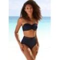 Bügel-Bandeau-Bikini-Top S.OLIVER "Aiko" Gr. 36, Cup B, schwarz Damen Bikini-Oberteile Ocean Blue mit Häkeloptik