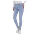 Ital-Design Skinny-fit-Jeans Damen Freizeit Stretch Skinny Jeans in Hellblau