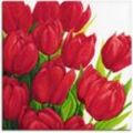 Artland Leinwandbild Rote Tulpen, Blumen (1 St), auf Keilrahmen gespannt, rot