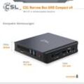CSL Mini-PC "Narro Box Ultra HD Compact v4 / 1000 GB Win 11 Home" Computer 2m HDMI Kabel Gr. Microsoft Windows 11 Pro (64 Bit), 4 GB RAM 128 GB + 1000 GB SSD, schwarz Mini PC