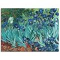 Leinwandbild ARTLAND "Iris (Schwertlilien). 1889" Bilder Gr. B/H: 80 cm x 60 cm, Blumen Querformat, 1 St., blau Leinwandbilder auf Keilrahmen gespannt