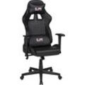 Chefsessel DUO COLLECTION "Game-Rocker G-10 LED" Stühle Gr. B/H/T: 66 cm x 135 cm x 66 cm, Kunstleder-Netzstoff, schwarz (schwarz, schwarz) Chefsessel Gaming Chair mit LED Wechselbeleuchtung