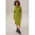 Strickkleid ANISTON CASUAL Gr. 34, N-Gr, grün (moosgrün) Damen Kleider Freizeitkleider mit halsfernem Rollkragen