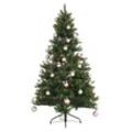 Künstlicher Weihnachtsbaum CREATIV DECO "Fertig geschmückt" Weihnachtsbäume Gr. Höhe: 150 cm bis, grün (grün, champagner, rosé) Künstliche Weihnachtsbäume mit 60 Kugeln und LED Beleuchtung