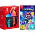 Nintendo Switch OLED + Mario + Rabbids: Sparks of Hope, blau|rot|schwarz