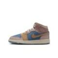 Air Jordan 1 Mid Sneaker School Schuh für ältere Kinder - Blau