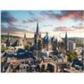 Alu-Dibond-Druck ARTLAND "Aachen Panorama I" Bilder Gr. B/H: 120 cm x 90 cm, Deutschland Querformat, 1 St., braun Metallbilder für Innen- und Außenbereich geeignet, Outdoorbild