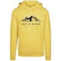 Kapuzenpullover F4NT4STIC "Lost in nature" Gr. S, gelb (ta x i yellow) Damen Pullover Kapuzenpullover Hoodie, Warm, Bequem