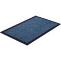 Teppich GRUND "Herringbone" Teppiche Gr. B/L: 90 cm x 150 cm, 8 mm, 1 St., blau (türkis, blau) Esszimmerteppiche In- und Outdoor geeignet, mit Bordüre