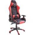 Gaming-Stuhl MCA FURNITURE "MC Racing Gaming-Stuhl" Stühle Gr. B/H/T: 69 cm x 125 cm x 58 cm, 1 St., Kunstleder, Metall-Nylon, schwarz (schwarz, rot) Gaming-Stuhl Gamingstühle MC Racing