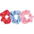 Essence Collection Harley Quinn Scrunchies 1x Metallic Rosa + 1x Metallic Rot + 1x Metallic Lila