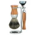 ERBE Shaving Shop Rasiersets Geschenkset 3-Klingen-Rasierer für Gillette 1 Stk. + Rasierpinsel Dachshaar 1 Stk. + Rasierhalter 1 Stk.
