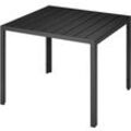 tectake® Gartentisch, aus Aluminium und Kunststoff, wetterfest und UV-beständig, 90 x 90 x 74,5 cm