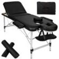 tectake® 3 Zonen Massageliege, inklusive Lagerungsrollen und Tragetasche, klappbar und höhenverstellbar, 210 x 95 x 63 - 89 cm