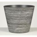 Purista 30, Blumentopf/Pflanzkübel, rund, Farbe: Grey Line, hergestellt mit recyceltem Kunststoff, 8 Jahre Garantie, für den Innenbereich - Grey Line