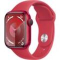 Smartwatch APPLE "Watch Series 9 GPS + Cellular M/L" Smartwatches rot (red) Fitness-Tracker Sport Band